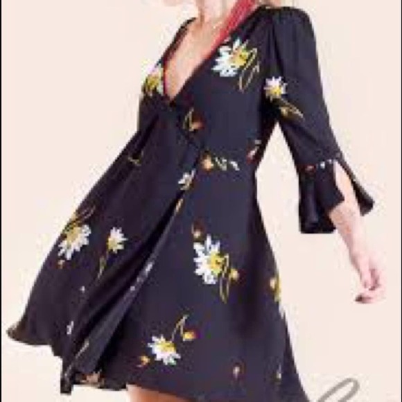 Free People Time on My Side Black Floral Dress - Picture 6 of 8